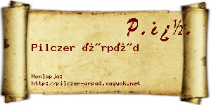 Pilczer Árpád névjegykártya